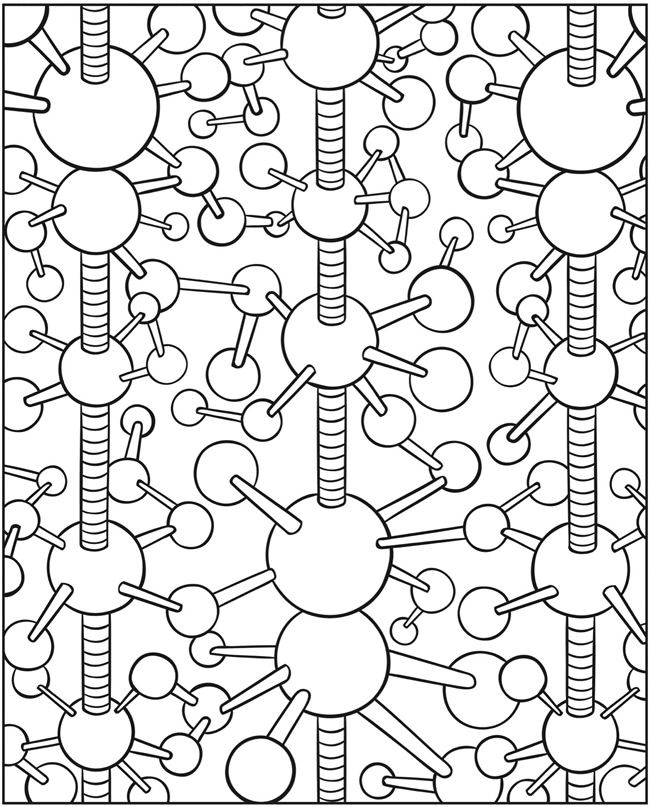 Molecule Coloring Page