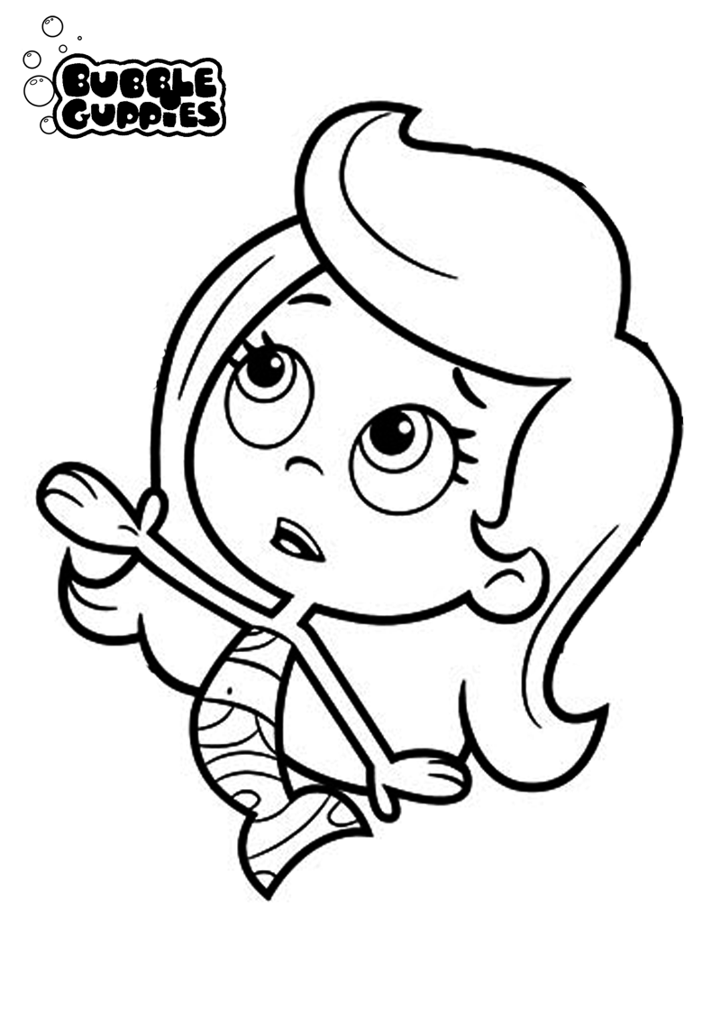 800x1120 Molly Bubble Guppies Coloring Pages Download And Print For Free