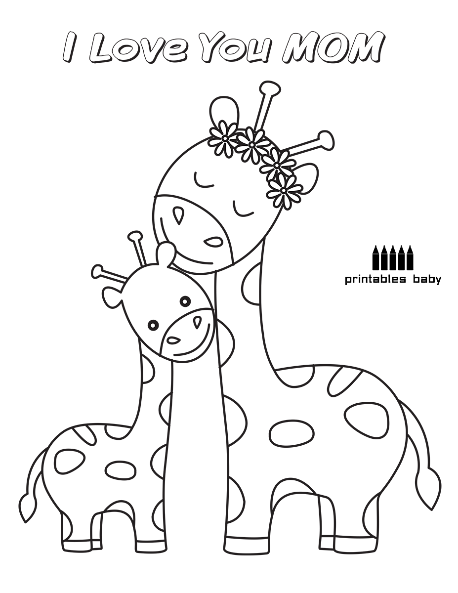 927x1200 Mom And Baby Coloring Pages