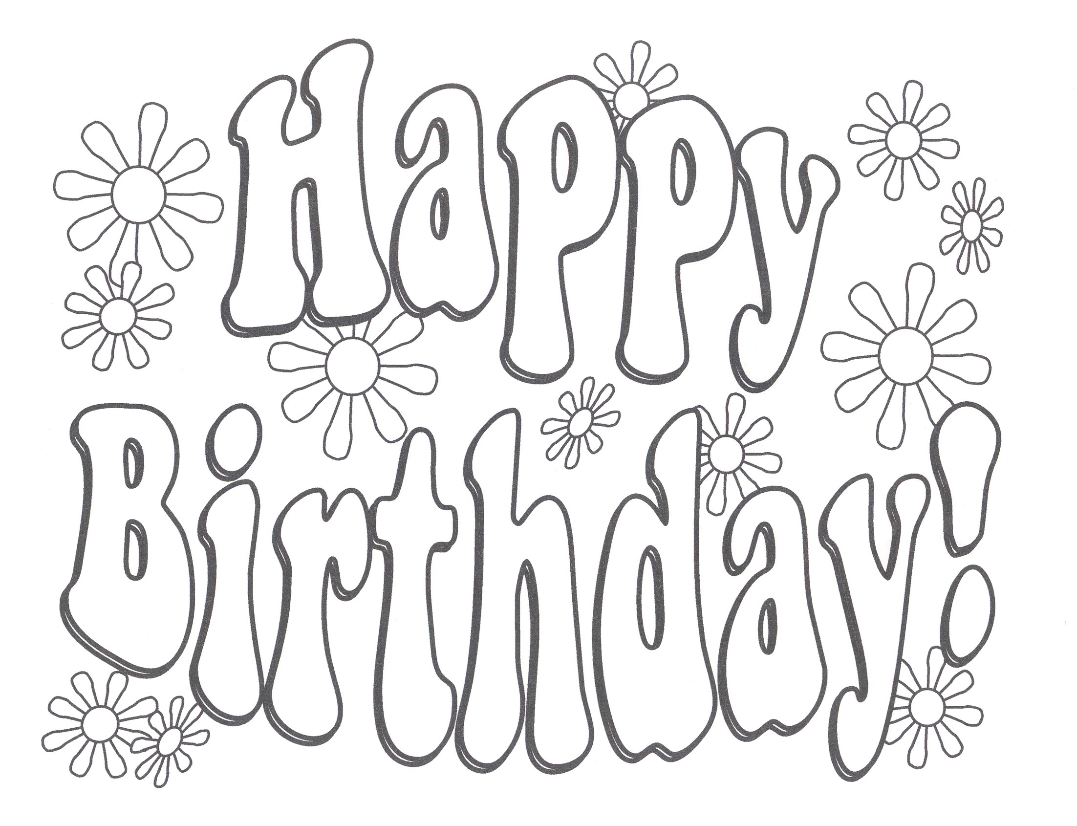 2204x1690 Coloring Pages For Moms And Dads Fresh Happy Birthday Color Pages