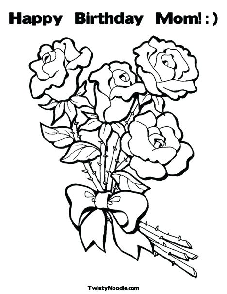 468x605 Happy Birthday Coloring Pages Mom Birthday Coloring Pages