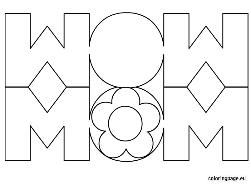 804x595 Mom Card Coloring Page