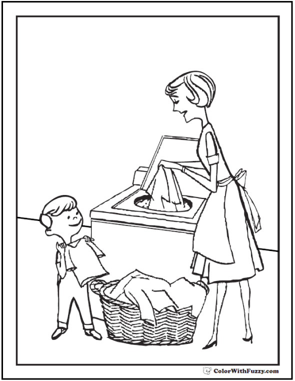 590x762 Mothers Day Coloring Pages Print And Customize For Mom