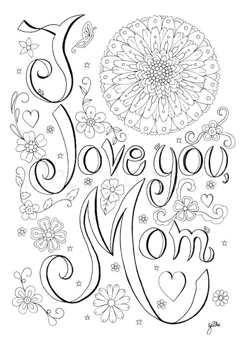 501x709 Coloring Pages For Mom Enchanting I Love Mom Coloring Pages About