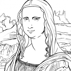 Mona Lisa Coloring Page
