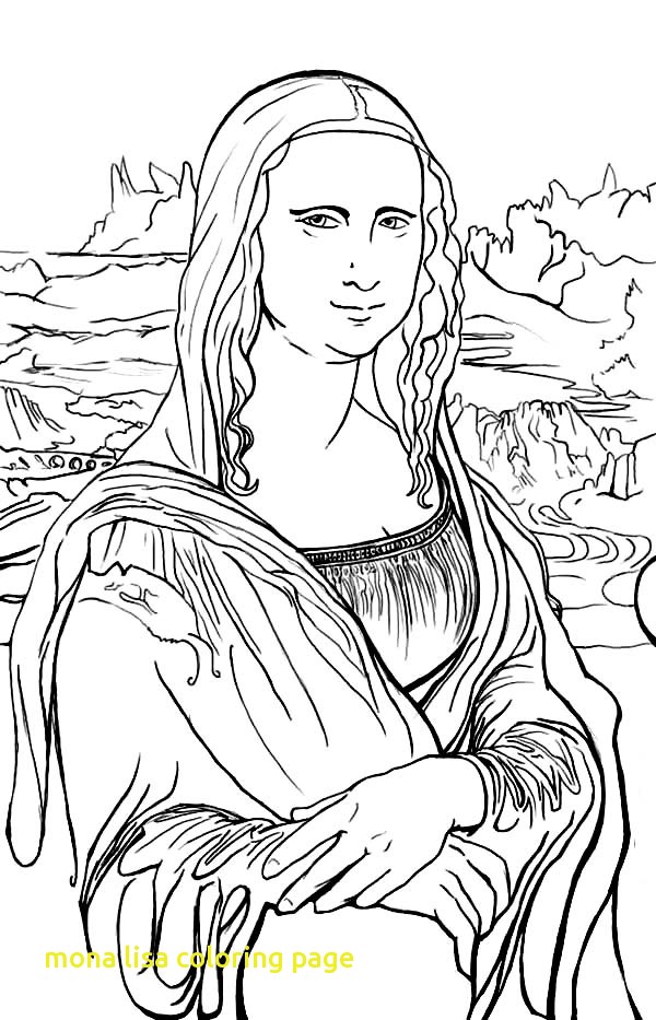 600x933 Mona Lisa Coloring Page With Mona Lisa Coloring Page 2444