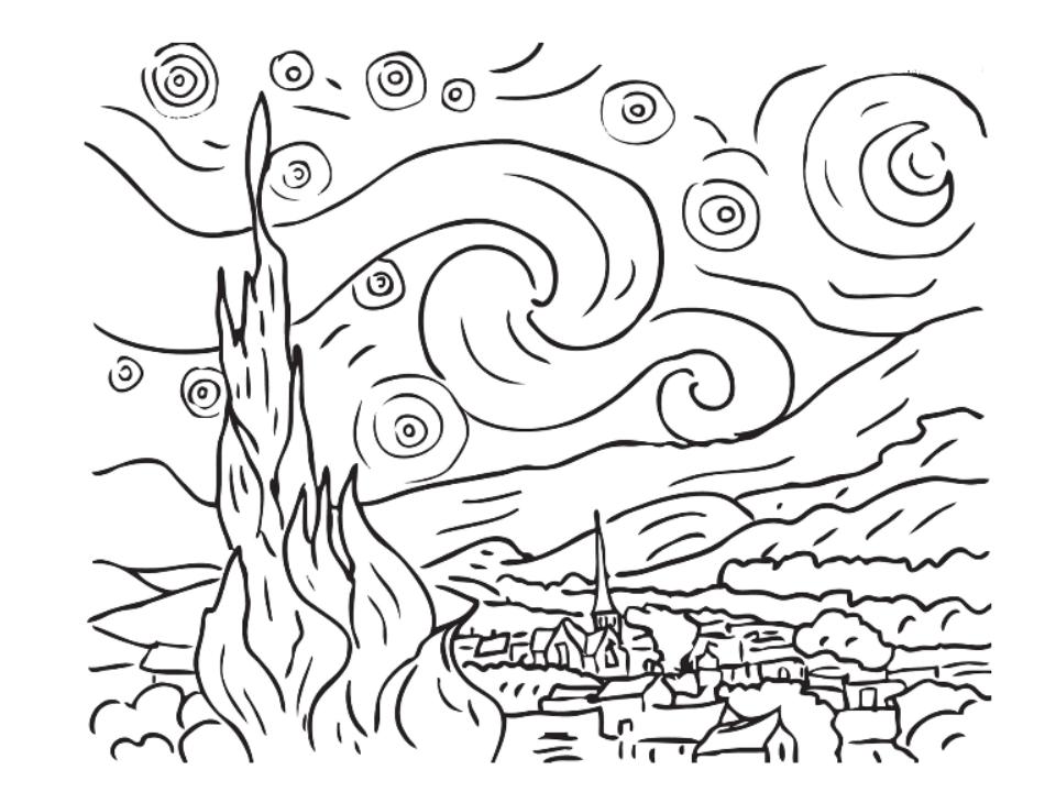 960x720 Monet Coloring Pages 401060