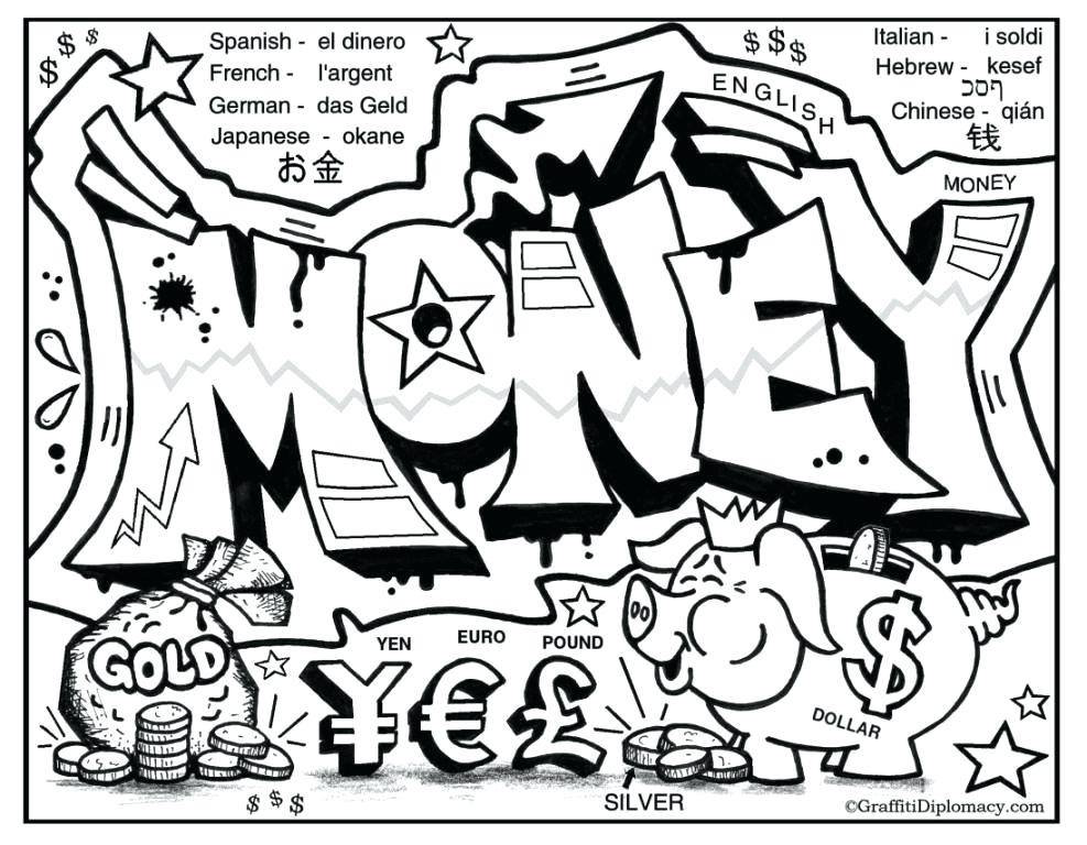 987x768 Counting Money Coloring Worksheets Printable Coloring Graffiti