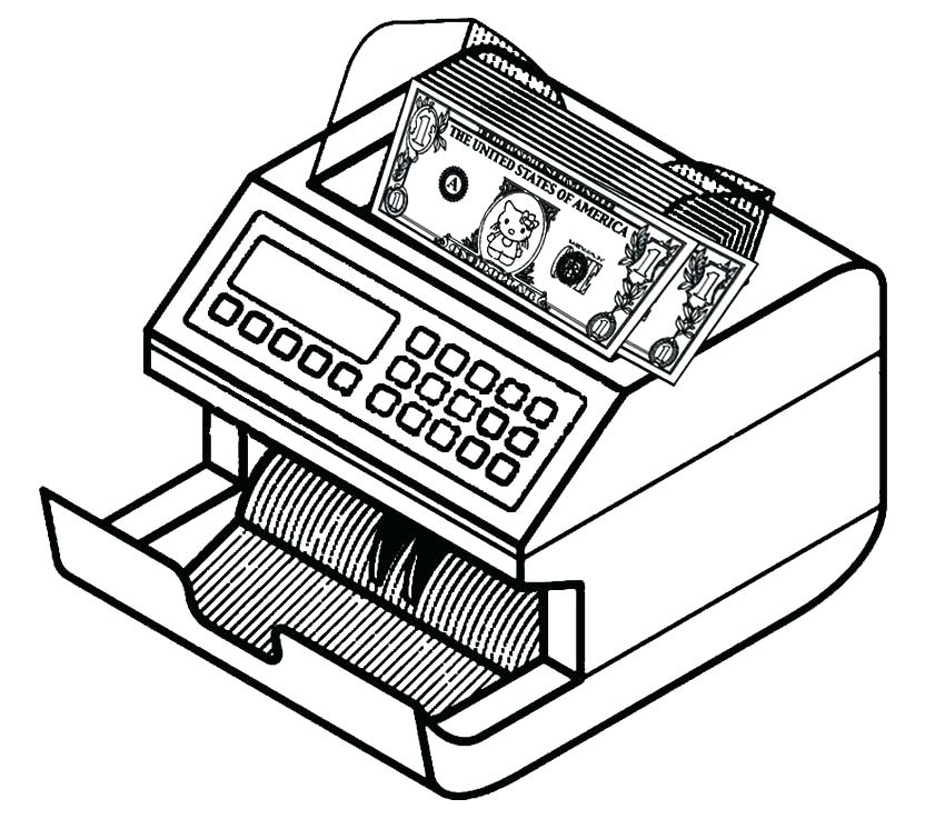 850x737 Money Coloring Pages For Kindergarten Photos Ten Dollar Bill