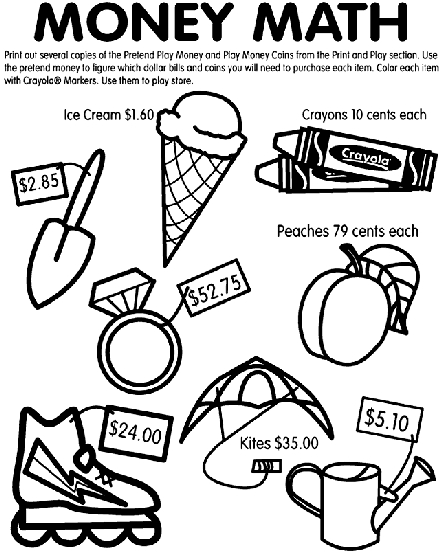 442x560 Money Coloring Sheets Printable Coloring Page