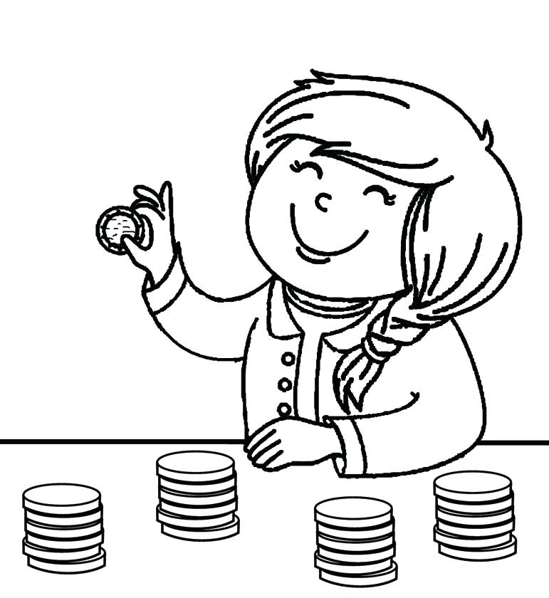 771x840 Coloring Pages Of Money Money Coloring Sheets Money Coloring Pages