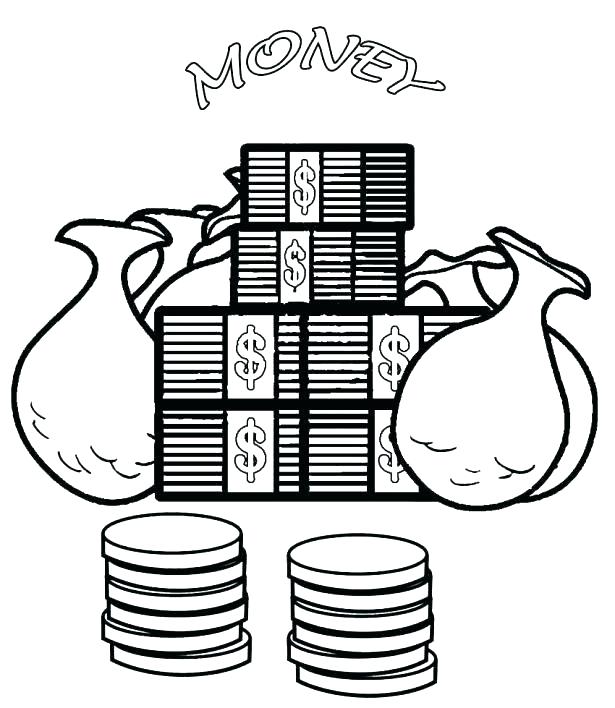 615x708 Money Coloring Page Money Coloring Page Remarkable Money Coloring