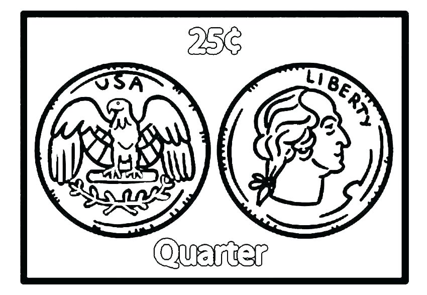 850x587 Money Coloring Pages Coin Coloring Page Astounding Coins Coloring
