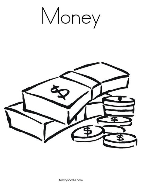 468x605 Printable Money Coloring Pages For Kids Cool2bkids Pertaining