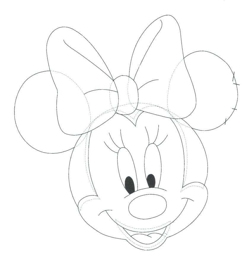 823x863 Coloring Pages Draw Minnie Mouse Drawing For Kids Kids Drawing