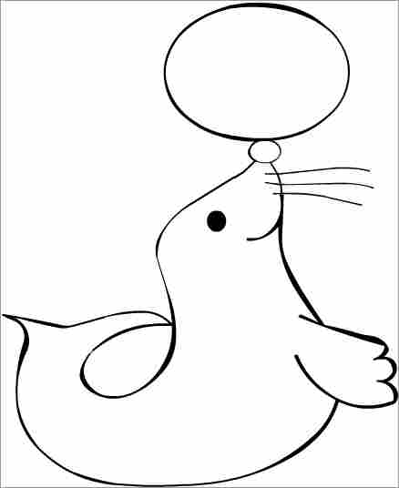 438x536 Monk Seal Colouring Pages For Kids