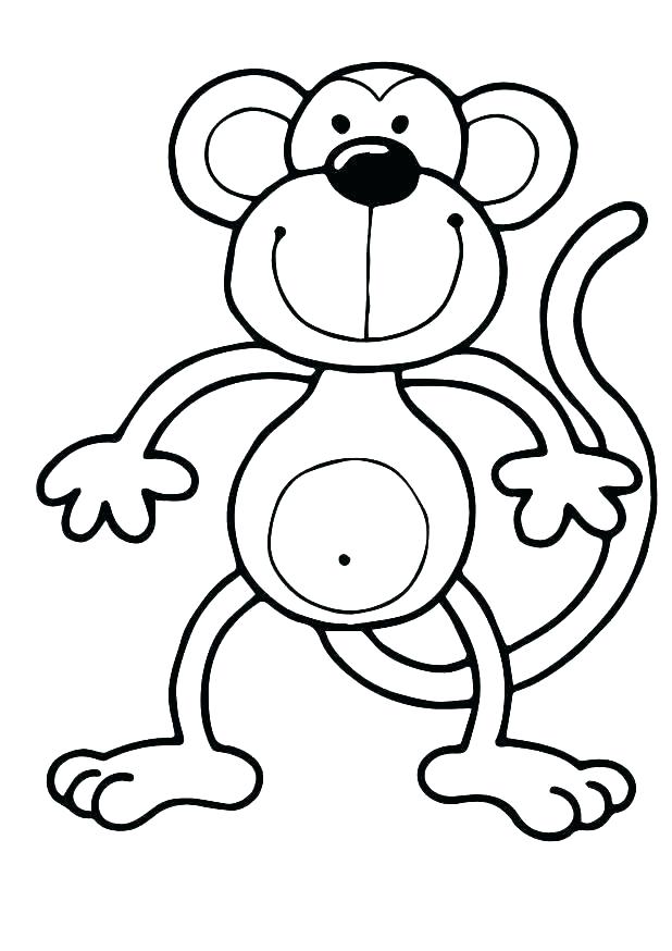 618x874 5 Little Monkeys Coloring Page