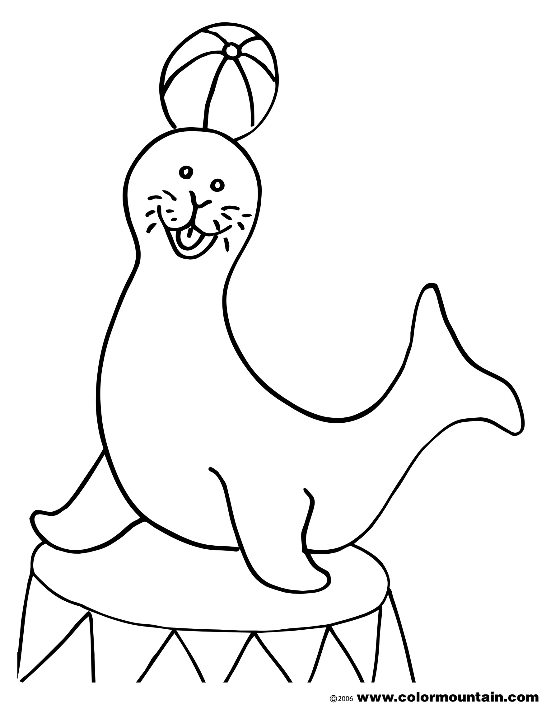1800x2294 Seal Coloring Pages