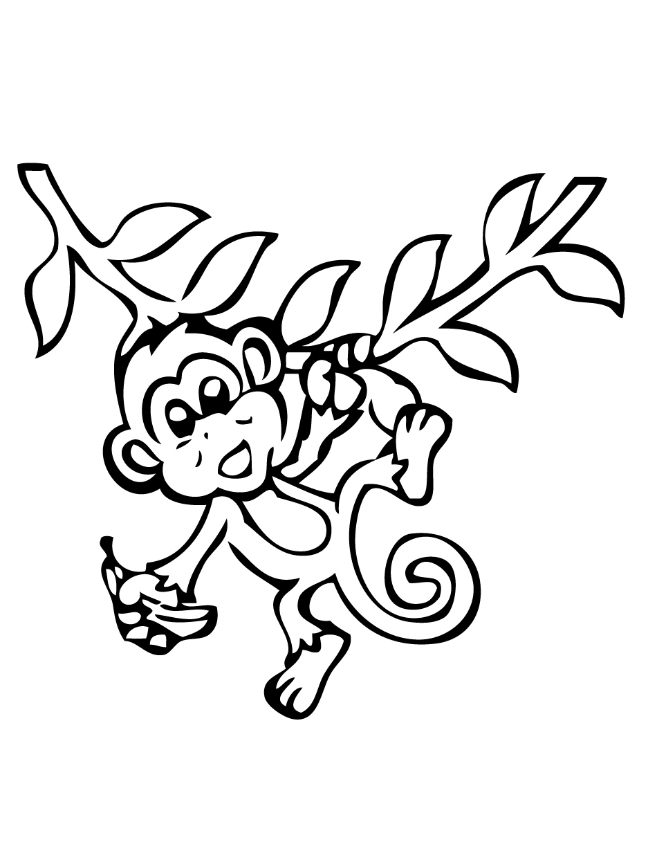 Monkey Coloring Pages