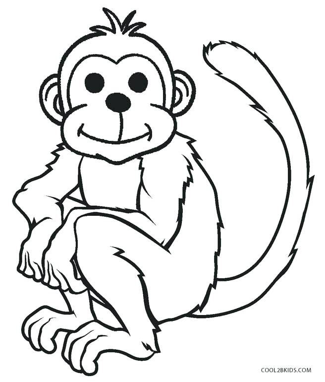 Monkey Coloring Pages For Adults