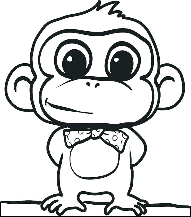 616x700 Cute Monkey Coloring Pages Cute Monkey Coloring Pages Cartoon