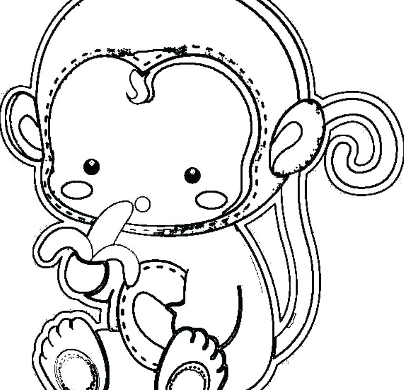 828x800 Cute Monkey Coloring Pages Cute Monkey Coloring Pages Cute