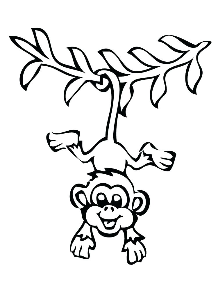 750x1000 Free Monkey Coloring Pages Free Printable Monkey Coloring Pictures