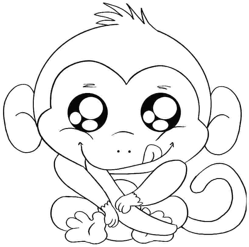 818x810 Free Printable Monkey Coloring Pages For Kids Coloring Free