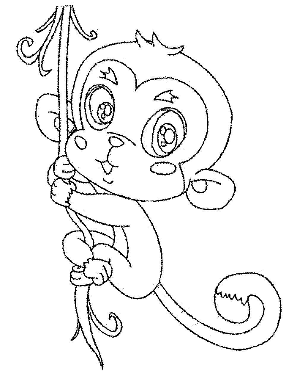 1000x1291 Monkey Coloring Pages For Kids To Print