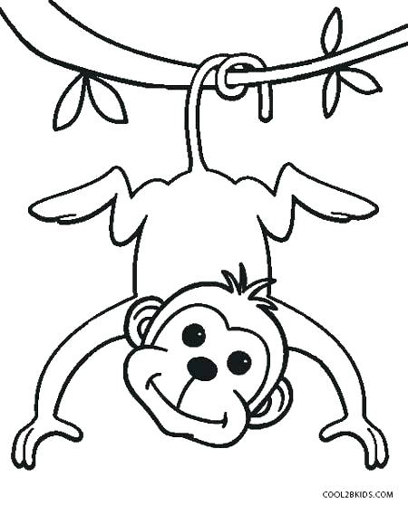 450x559 Free Printable Monkey Coloring Pages Monkey Coloring Pages Free