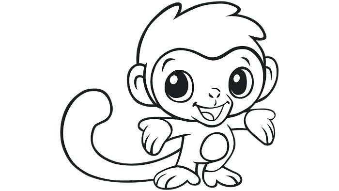 700x394 Cute Monkey Coloring Pages Cute Monkey Coloring Page Kids Coloring