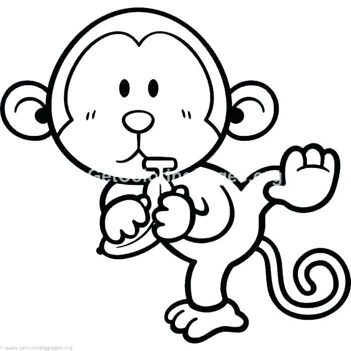 700x700 Monkey Color Page Pictures Of Monkeys To Color Monkey Coloring