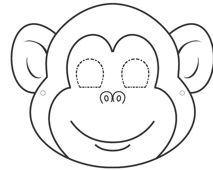 678x543 Monkey Face Coloring Page Best 25 Monkey Mask Ideas