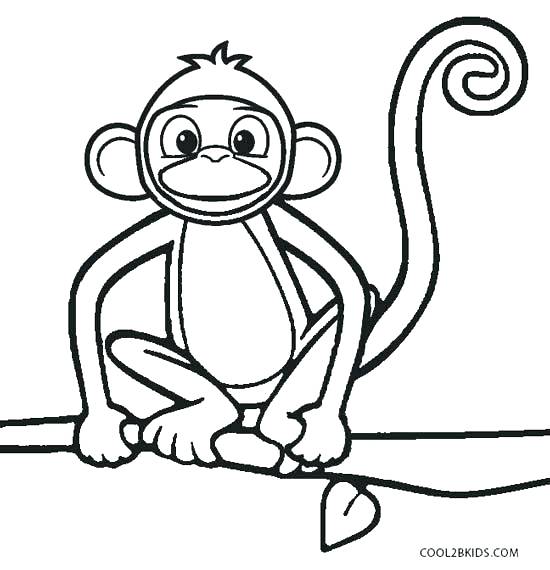 550x570 Coloring Pages Of A Monkey Monkey Coloring Picture Monkey Coloring