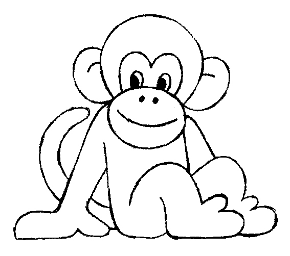 567x502 Monkey Coloring Pages Unique Baby Monkey Head Coloring Page