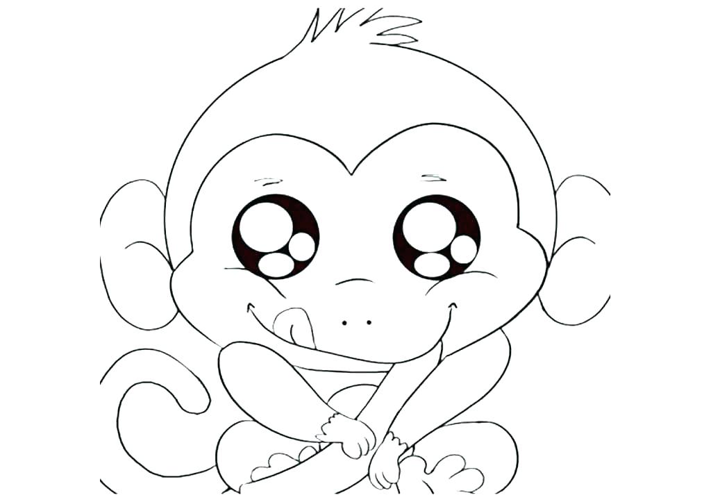1024x723 Monkeys Coloring Pages Cute Cartoon Monkey Coloring Pages Kids