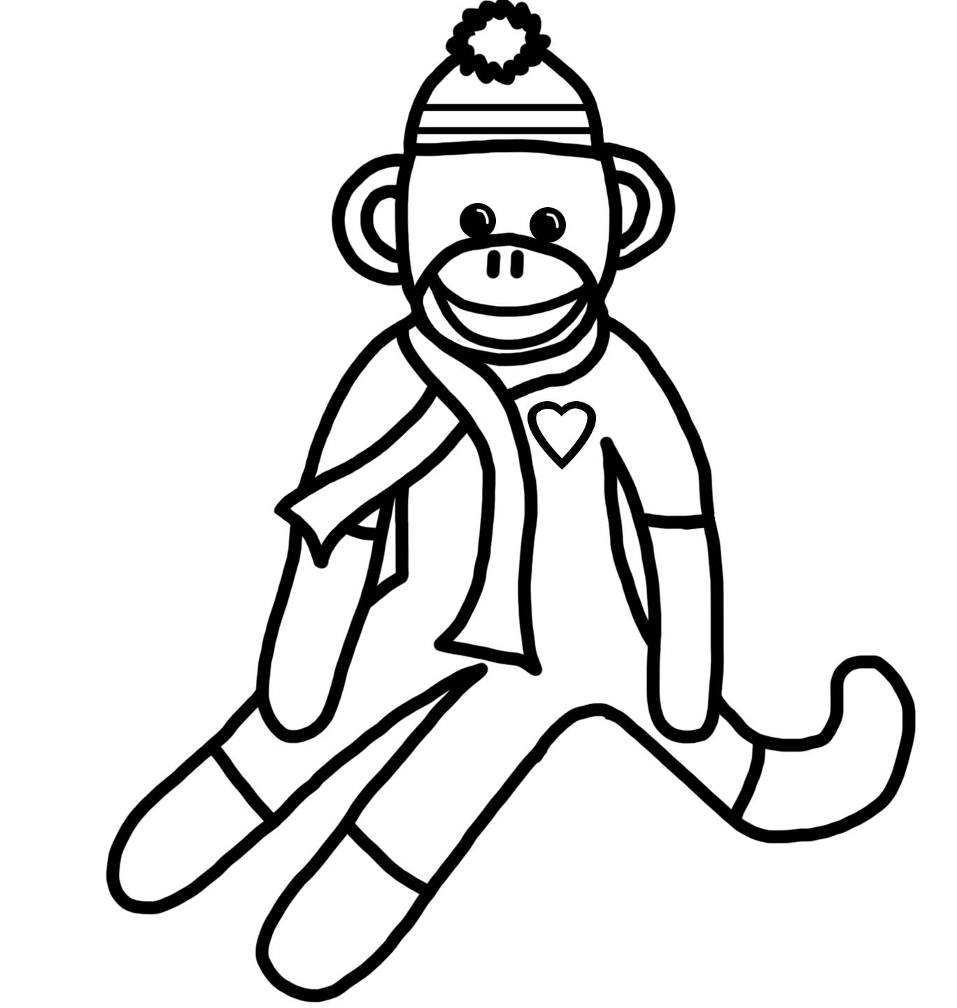 1368x1440 Coloring Pages For Monkey New Baby Monkey Coloring Page Monkey