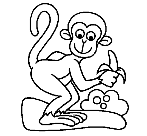 556x517 Monkey Coloring Monkey Coloring Pages Monkey Coloring Page 10 Free