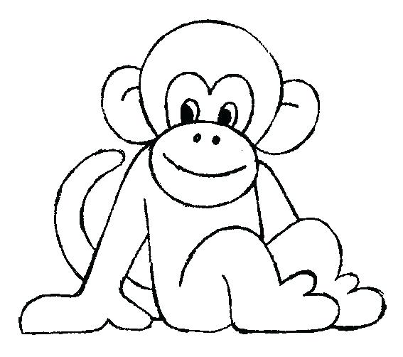 567x502 Printable Monkey Coloring Pages Printable Cartoon Monkey Coloring