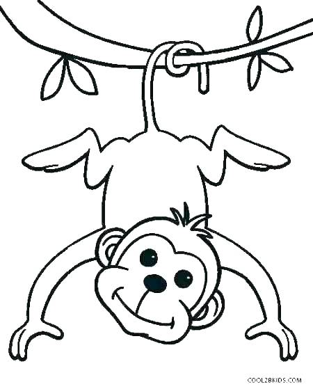 450x559 Coloring Pages Of A Monkey Impair.co