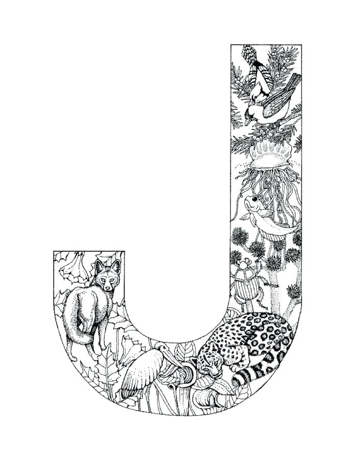698x903 Illuminated Letters Coloring Pages Monogram Initial Illuminated