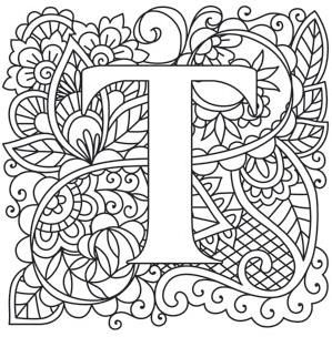 299x304 Mendhika Letter T Image Alphabets Embroidery