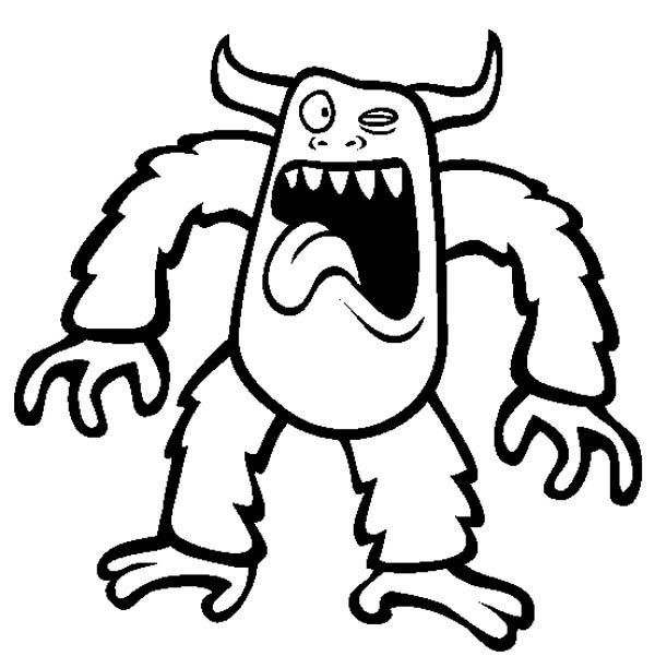 600x612 Monster Coloring Page James P Sullivan Monster Coloring Page Color