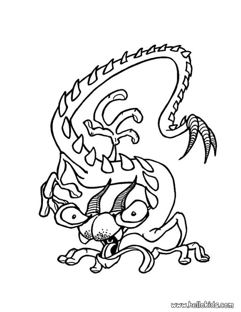 820x1060 Awesome Dragon Monster Coloring Page Source Zzz With Monster