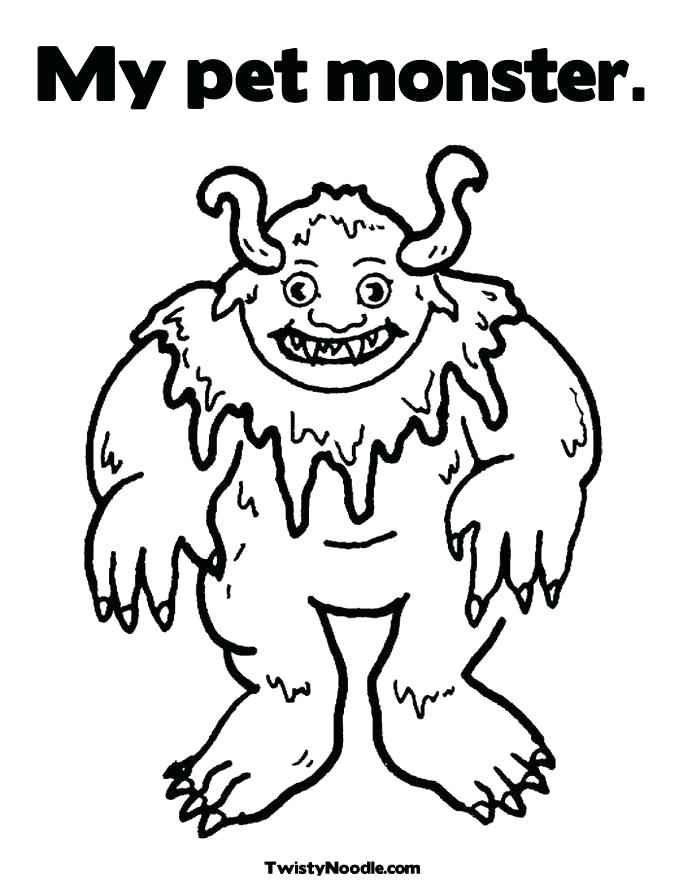 685x886 Scary Monster Coloring Pages Monster Color Page Sea Monster Scary