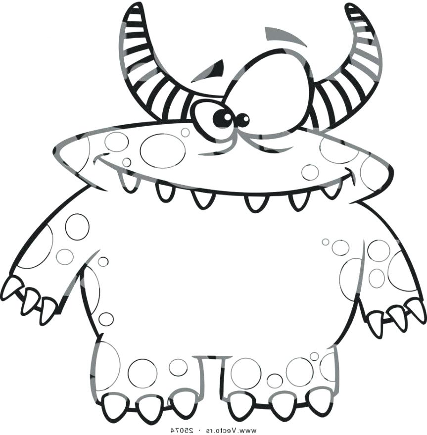 863x879 Halloween Monster Coloring Pages Monsters Have A Scary Face Faces