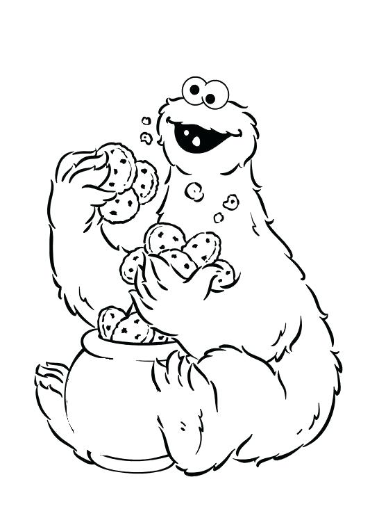 533x755 Monster Face Coloring Pages Cookie Monster Face Coloring Page