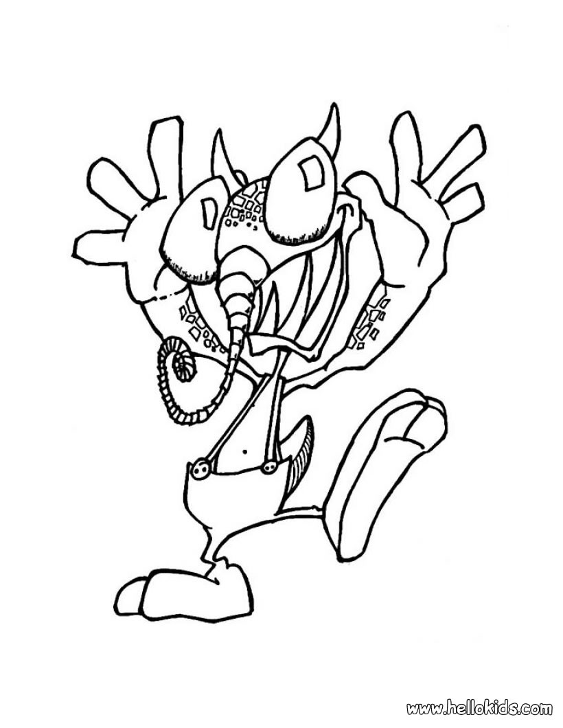 820x1060 Trunk Monster Coloring Page Source 2xd In Halloween Monsters Pages
