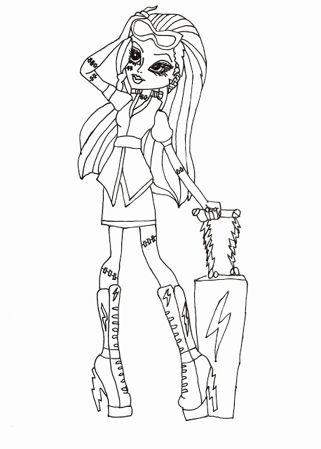 458x640 Monster High 13 Wishes Coloring Pages Monster High Coloring Pages