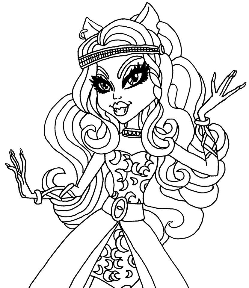 831x962 A Coloring Page Of Clawdeen In Her 13 Wishes Outfit 2 Color